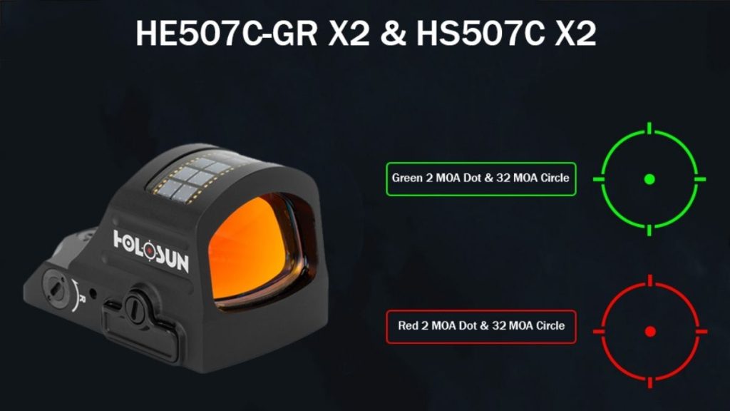 Holosun 507C Green or Red Reticle Options