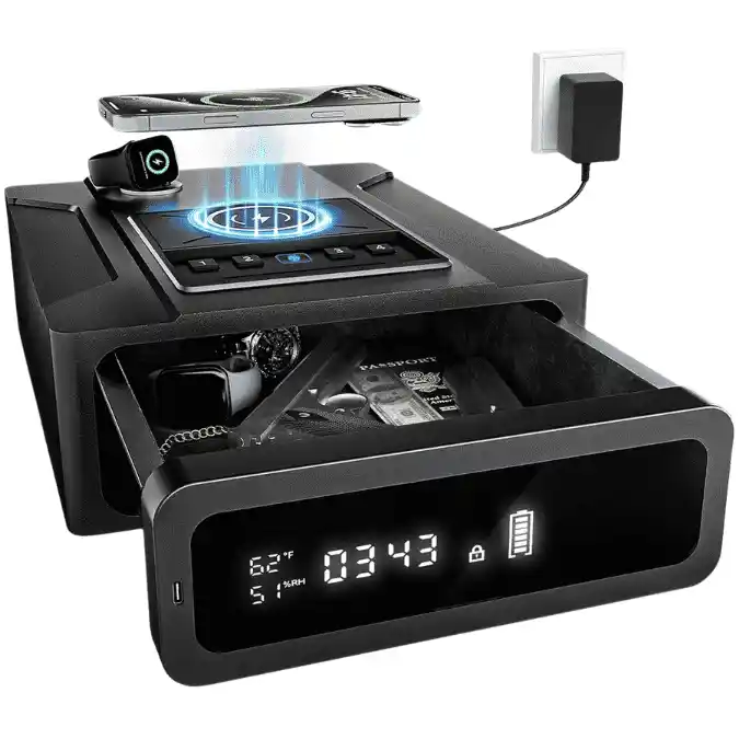 XDeer Biometric Gun Safe with Wireless Charging