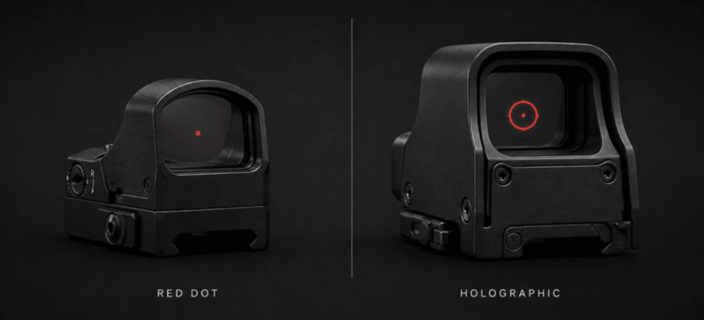 red dot vs holographic
