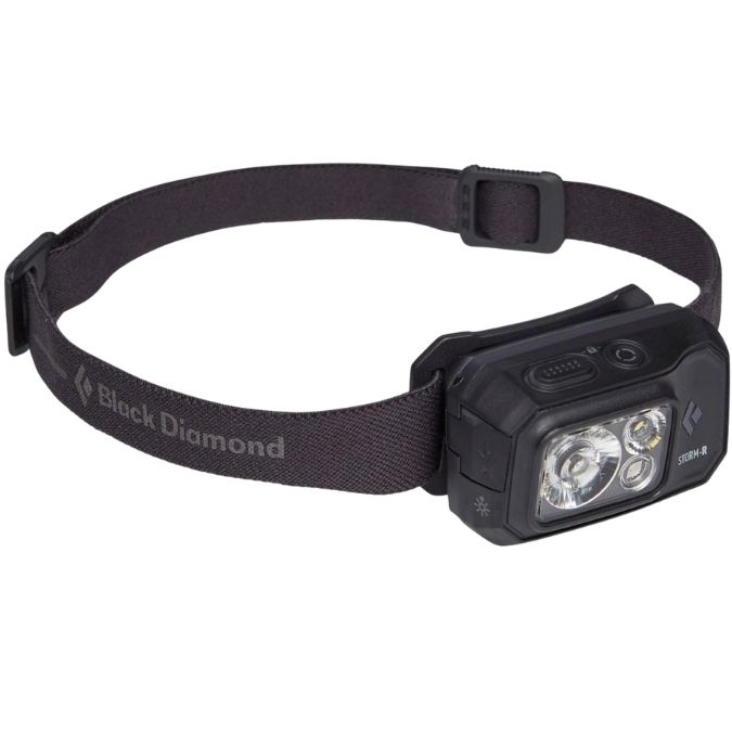 BLACK DIAMOND Storm 500-R Headlamp, Rechargeable, Dimmable, Bright, Black
