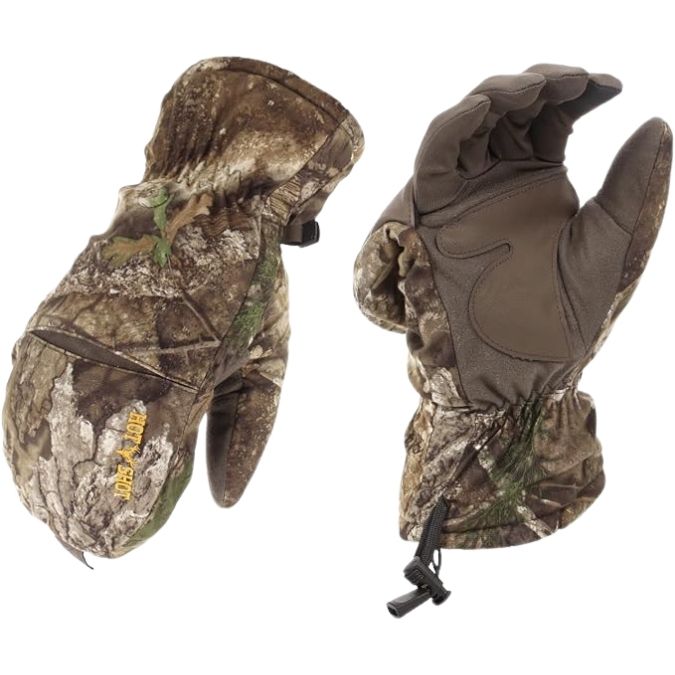 HOT SHOT Men’s Camo Huntsman Pop-Top Mittens – Outdoor Hunting Camouflage