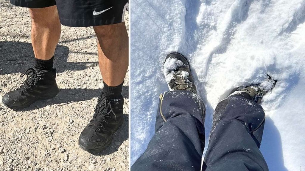 nortiv 8 boots tested in winter season. Snow fall environment passed