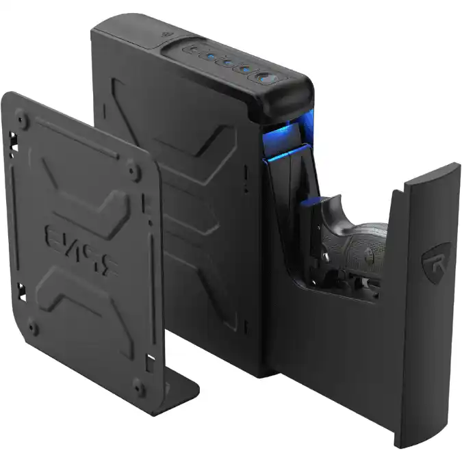 RPNB Gun Safe, Mounted Biometric Nightstand Handgun Safe