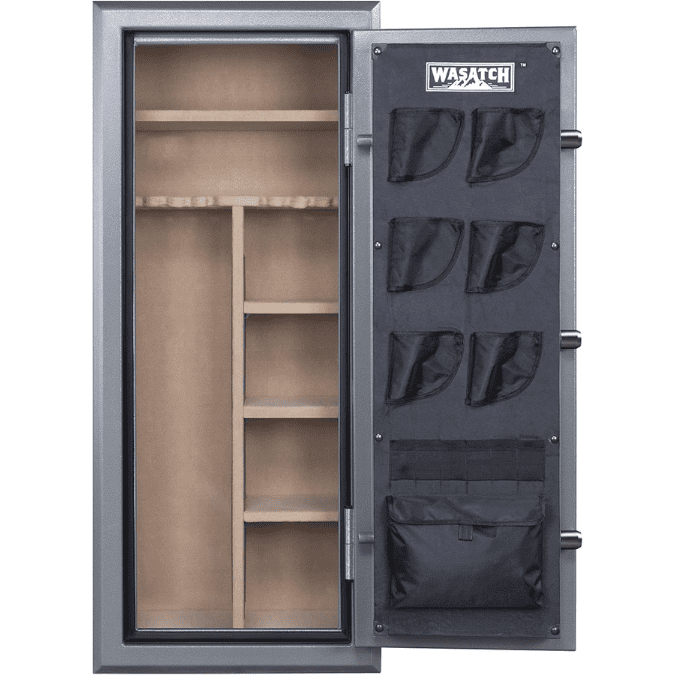 Wasatch 24-gun safe Interior layout and shelving